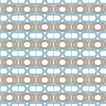 Seamless vector pattern in geometric ornamental style Stock Illustration