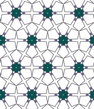 Seamless vector pattern in geometric ornamental style Stock Illustration