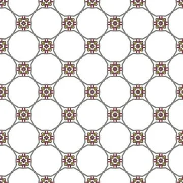 Seamless vector pattern in geometric ornamental style Stock Illustration