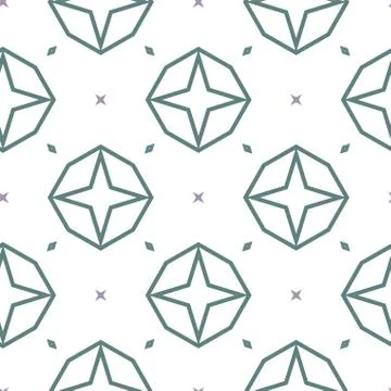 Seamless vector pattern in geometric ornamental style Stock Illustration