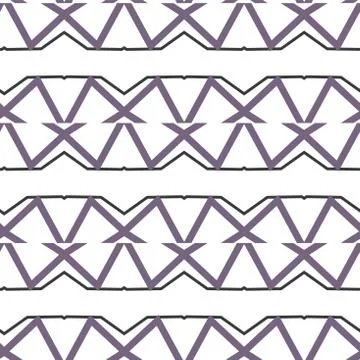 Seamless vector pattern in geometric ornamental style Illustration