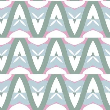 Seamless vector pattern in geometric ornamental style Stock Illustration