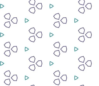 Seamless vector pattern in geometric ornamental style Stock Illustration