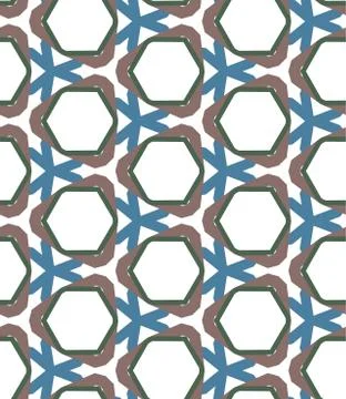 Seamless vector pattern in geometric ornamental style Stock-Illustration