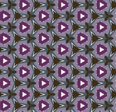 Seamless vector pattern in geometric ornamental style Stock Illustration