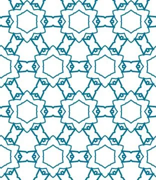 Seamless vector pattern in geometric ornamental style Stock Illustration