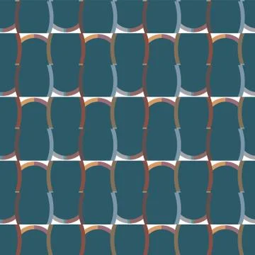 Seamless vector pattern in geometric ornamental style Stock Illustration