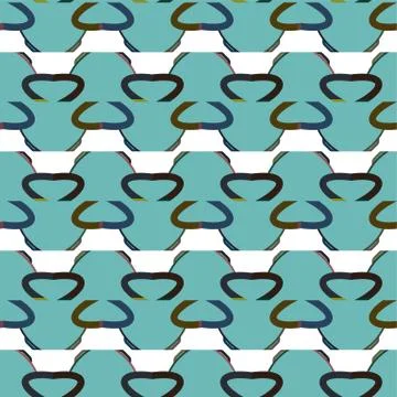 Seamless vector pattern in geometric ornamental style Stock Illustration