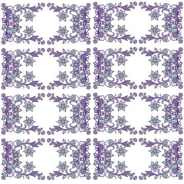 Seamless vector pattern in geometric ornamental style Stock Illustration