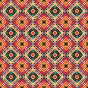 Seamless vector pattern in geometric ornamental style Stock Illustration