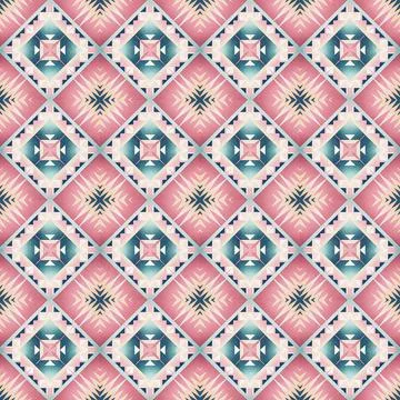 Seamless vector pattern in geometric ornamental style Stock Illustration
