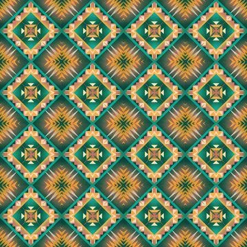 Seamless vector pattern in geometric ornamental style Stock Illustration