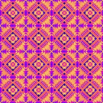 Seamless vector pattern in geometric ornamental style Stock Illustration