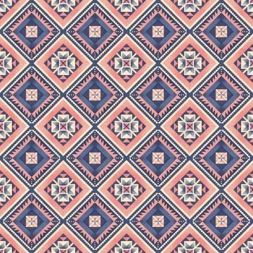 Seamless vector pattern in geometric ornamental style Stock Illustration
