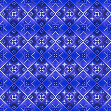 Seamless vector pattern in geometric ornamental style Stock Illustration