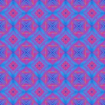 Seamless vector pattern in geometric ornamental style Stock Illustration