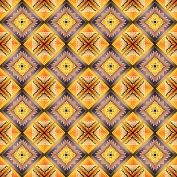 Seamless vector pattern in geometric ornamental style Stock Illustration