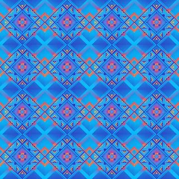 Seamless vector pattern in geometric ornamental style Stock Illustration