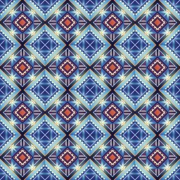 Seamless vector pattern in geometric ornamental style Stock Illustration