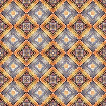 Seamless vector pattern in geometric ornamental style Stock Illustration