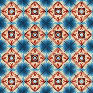 Seamless vector pattern in geometric ornamental style Stock Illustration