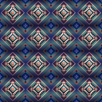 Seamless vector pattern in geometric ornamental style Stock Illustration