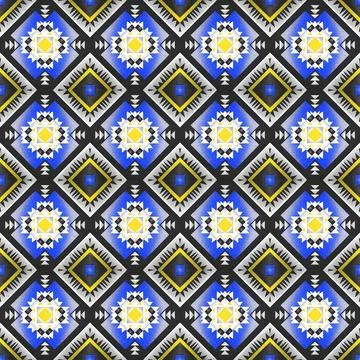 Seamless vector pattern in geometric ornamental style Stock Illustration