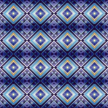 Seamless vector pattern in geometric ornamental style Stock Illustration