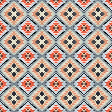 Seamless vector pattern in geometric ornamental style Stock Illustration