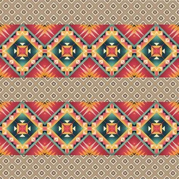 Seamless vector pattern in geometric ornamental style Stock Illustration