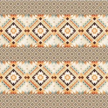 Seamless vector pattern in geometric ornamental style Stock Illustration