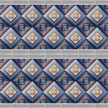 Seamless vector pattern in geometric ornamental style Stock Illustration