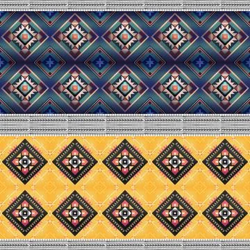 Seamless vector pattern in geometric ornamental style Stock Illustration