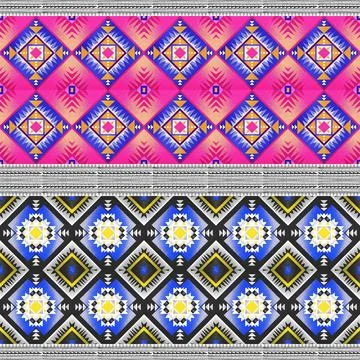 Seamless vector pattern in geometric ornamental style Stock Illustration