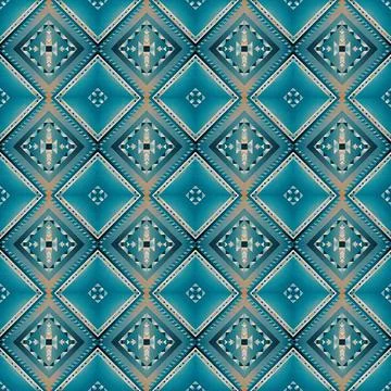 Seamless vector pattern in geometric ornamental style Stock Illustration