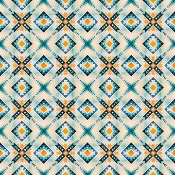 Seamless vector pattern in geometric ornamental style Stock Illustration