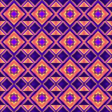 Seamless vector pattern in geometric ornamental style Stock Illustration