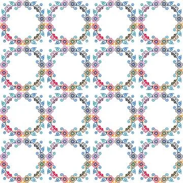 Seamless vector pattern in geometric ornamental style Stock Illustration