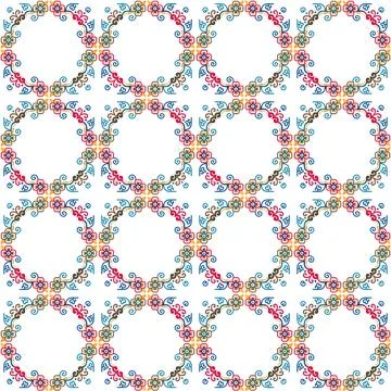Seamless vector pattern in geometric ornamental style Stock-Illustration