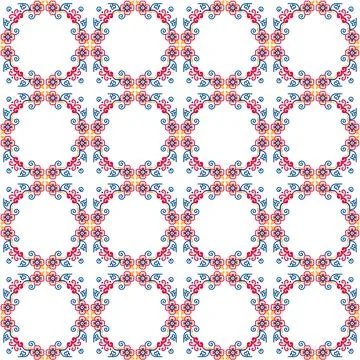 Seamless vector pattern in geometric ornamental style Stock Illustration