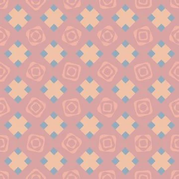 Seamless vector pattern with geometric roses イラスト素材