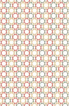 Seamless vector pattern of geometric shapes in orange, green, yellow tones. Stockillustratie