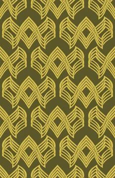Seamless vector pattern of geometric, smoothly deformed shapes. 库存插图