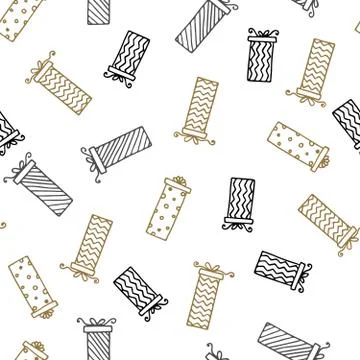 Seamless vector pattern with gift boxes. Wallpaper, textiles, wrapping, card Stock Illustration