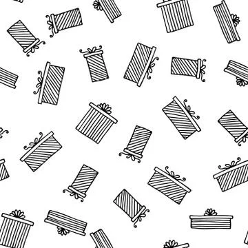 Seamless vector pattern with gift boxes. Wallpaper, textiles, wrapping, card Stock Illustration