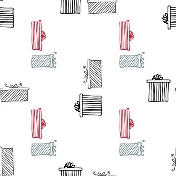 Seamless vector pattern with gift boxes. Wallpaper, textiles, wrapping, card イラスト素材