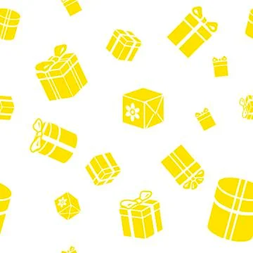 Seamless vector pattern with gift boxes Stock Illustration