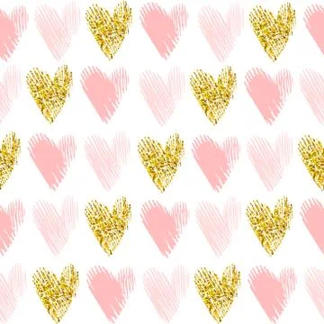 Seamless vector pattern with gold glitter Stock Illustration