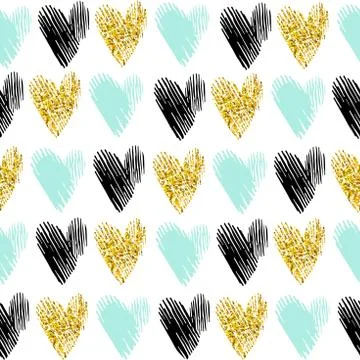 Seamless vector pattern with gold glitter Stock Illustration