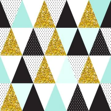Seamless vector pattern with gold glitter Stock Illustration
